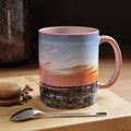 New London Sunset Skyline Accent Coffee Mug — Pink Interior Cityscape