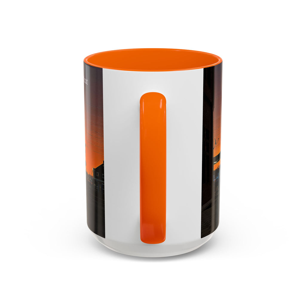 New London Train Station Connecticut Sunrise Coffee Mug — Harbor Skyline Accent Mug (11/15 oz)
