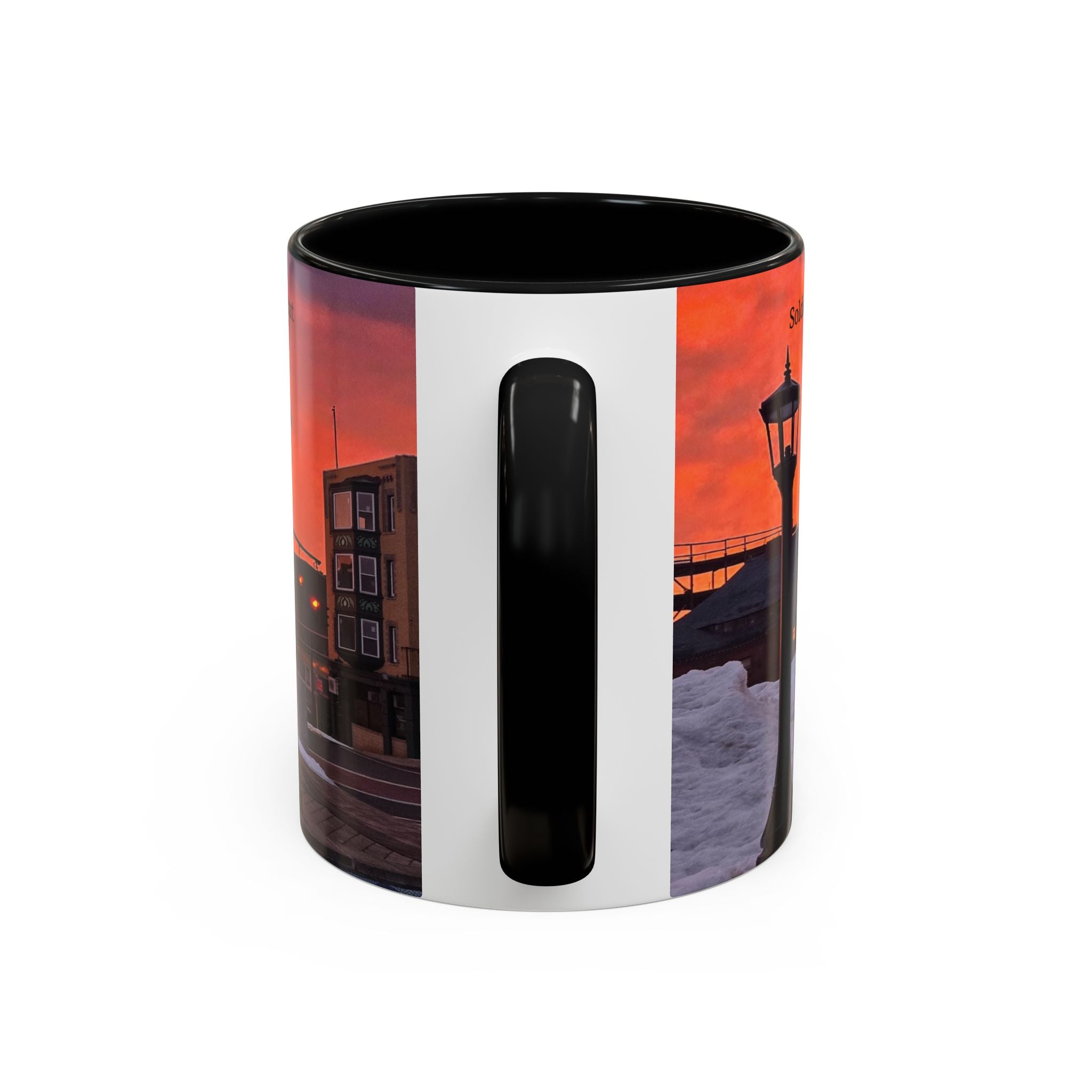 Soldiers and Sailors Monument New London Sunrise Coffee Mug — Scenic Downtown Monument Sunset Accent Mug (11/15oz)