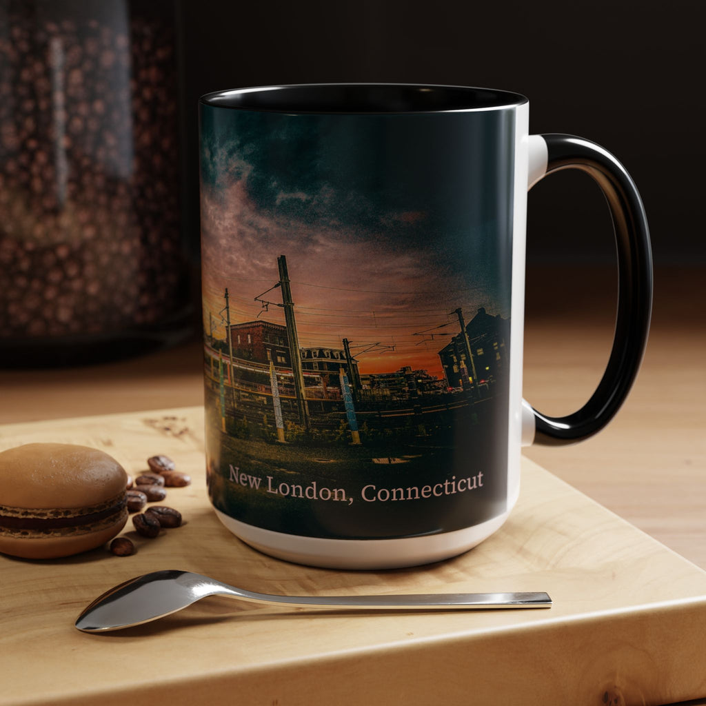 New London Connecticut Sunset Coffee Mug — Scenic Accent Mug