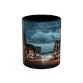 Bank Street New London, Connecticut Nightscape Mug — Scenic City Street Coffee Cup (11oz, 15oz)