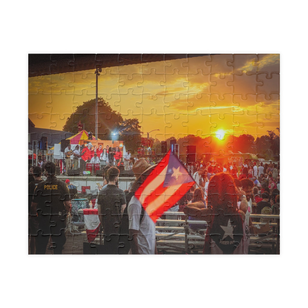 Boriken Festival 2026 Flag Sunset Jigsaw Puzzle — 110 Piece Scenic Puzzle