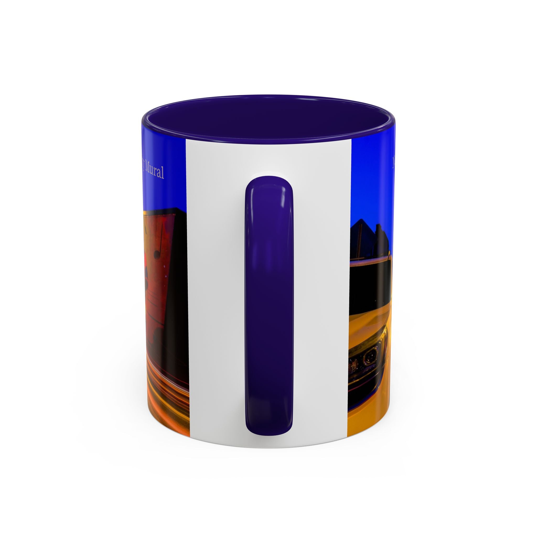 Songs of Our City Mural New London City Nightscape Coffee Mug — Colorful Long-Exposure Street Art (11oz, 15oz)