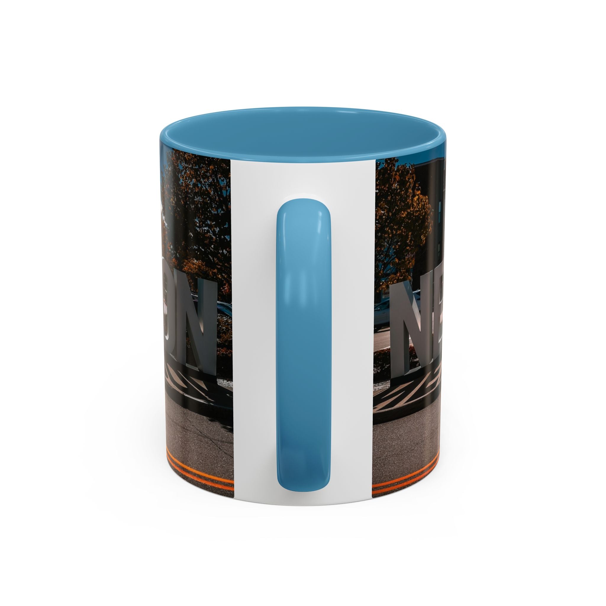 New London Sign  Accent Coffee Mug — Travel Souvenir 11/15oz
