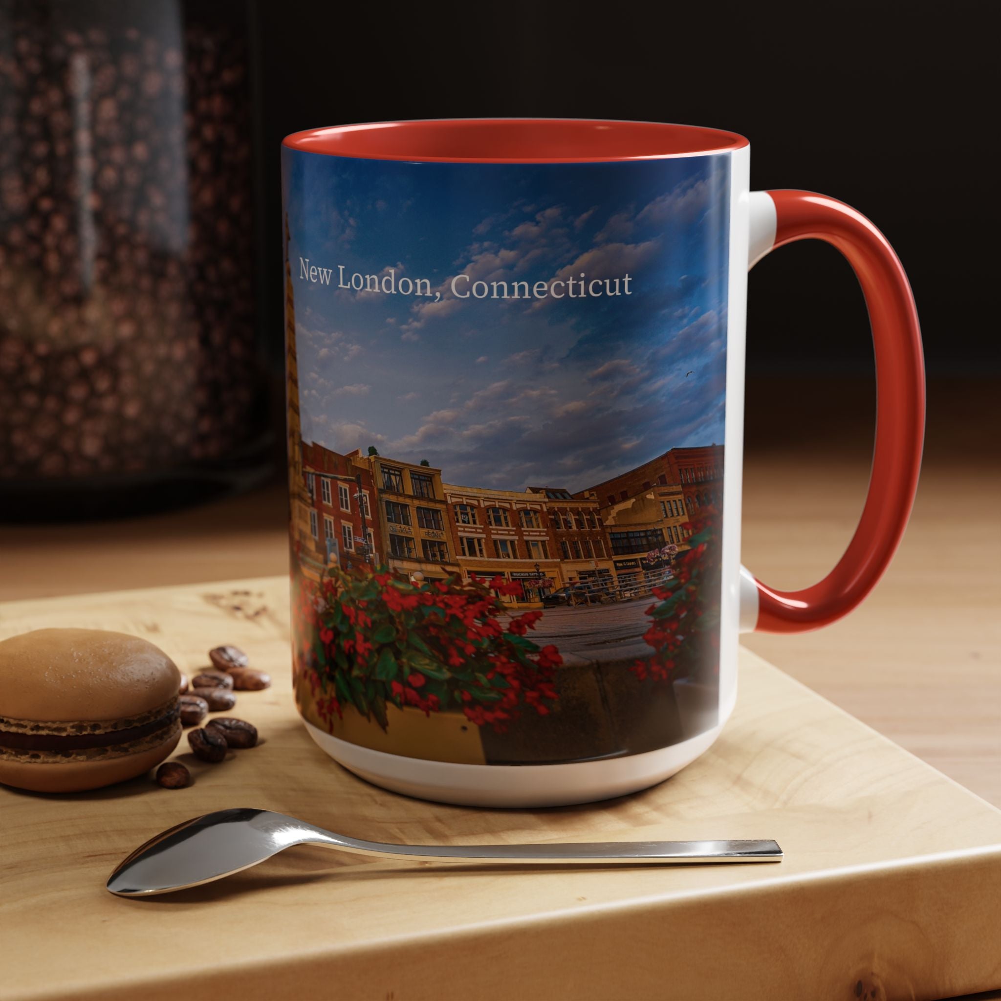 Soldiers & Sailors Monument - New London Coffee Mug — Scenic Downtown Landmark Travel Souvenir (11/15oz)