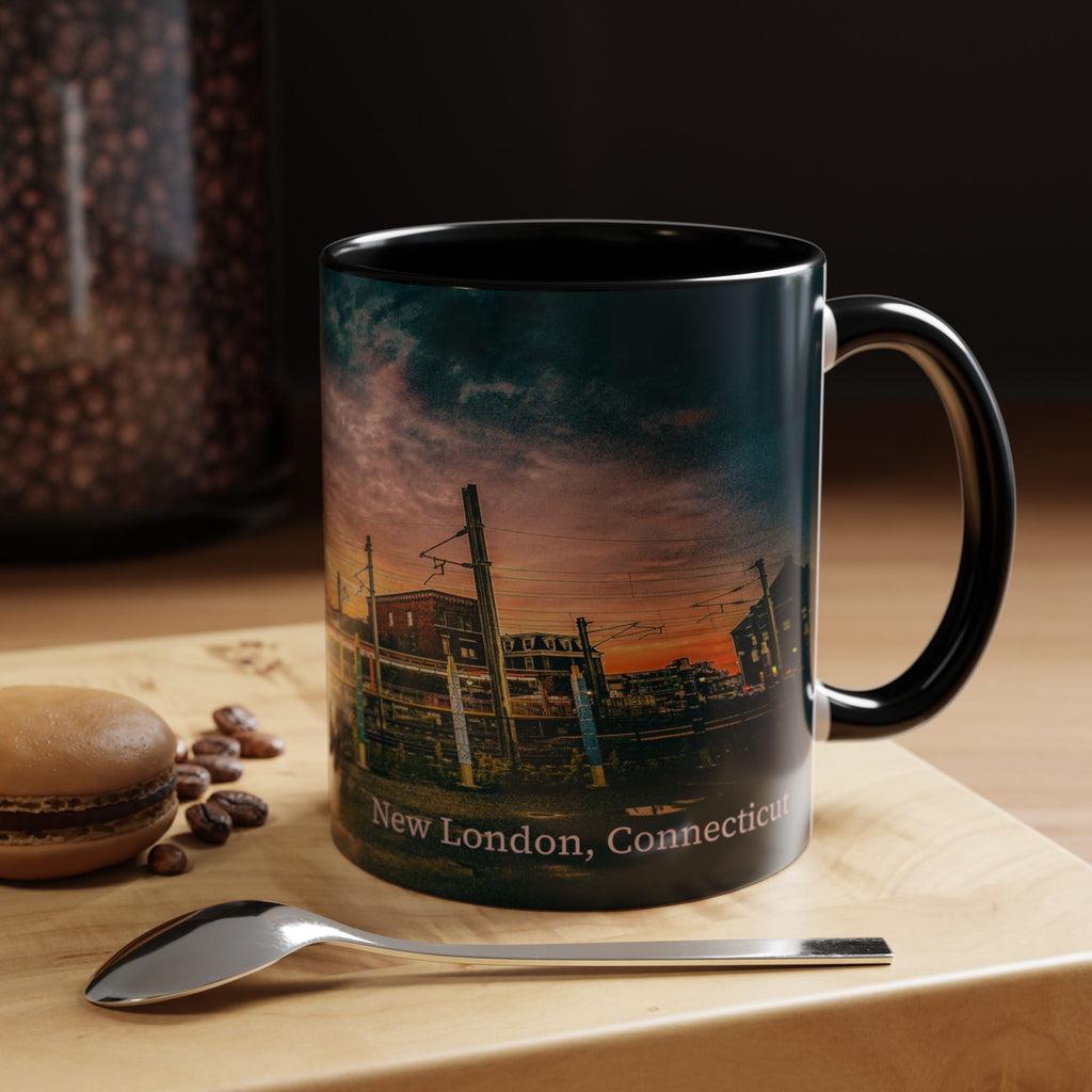 New London Connecticut Sunset Coffee Mug — Scenic Accent Mug