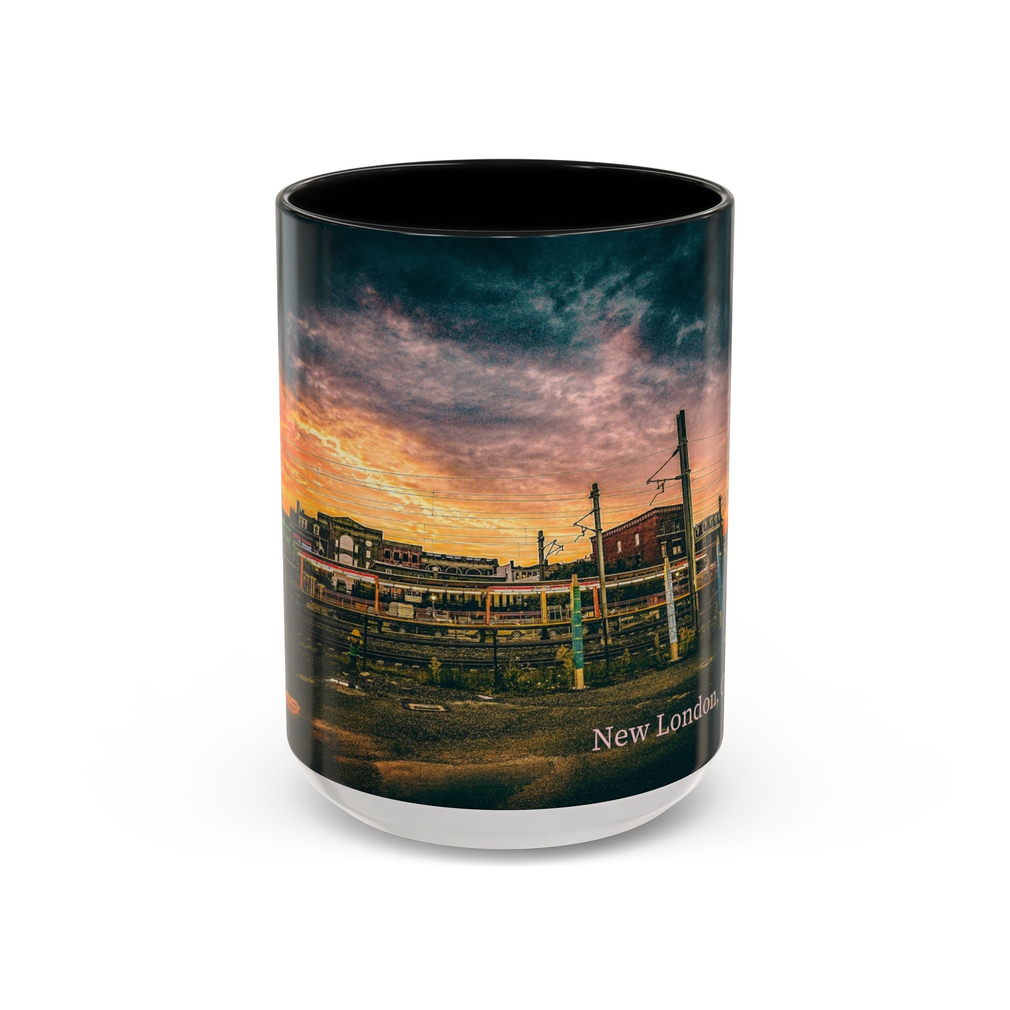 New London Connecticut Sunset Coffee Mug — Scenic Accent Mug