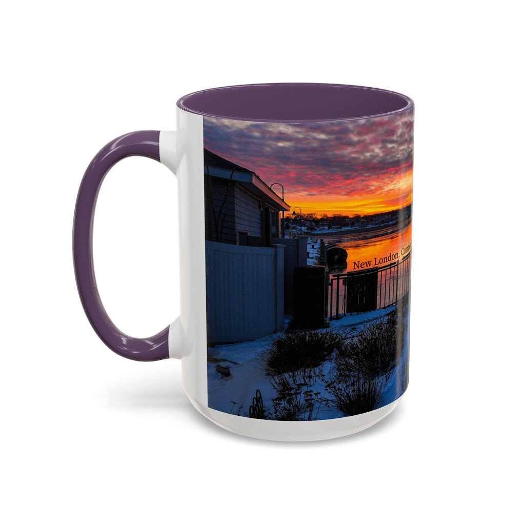 Eugene O'Neill Boy Statue New London Connecticut Sunrise Accent Coffee Mug
