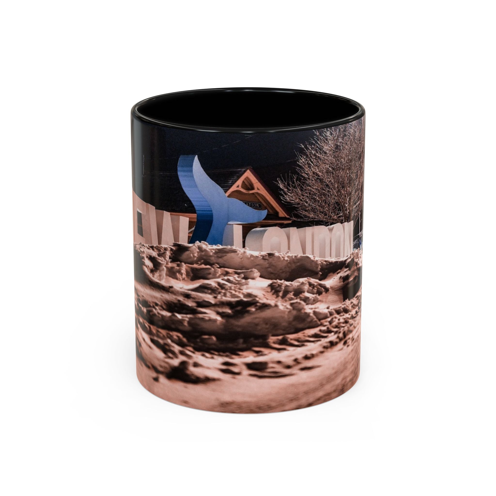 New London Whale Sign Accent Coffee Mug (11, 15oz)