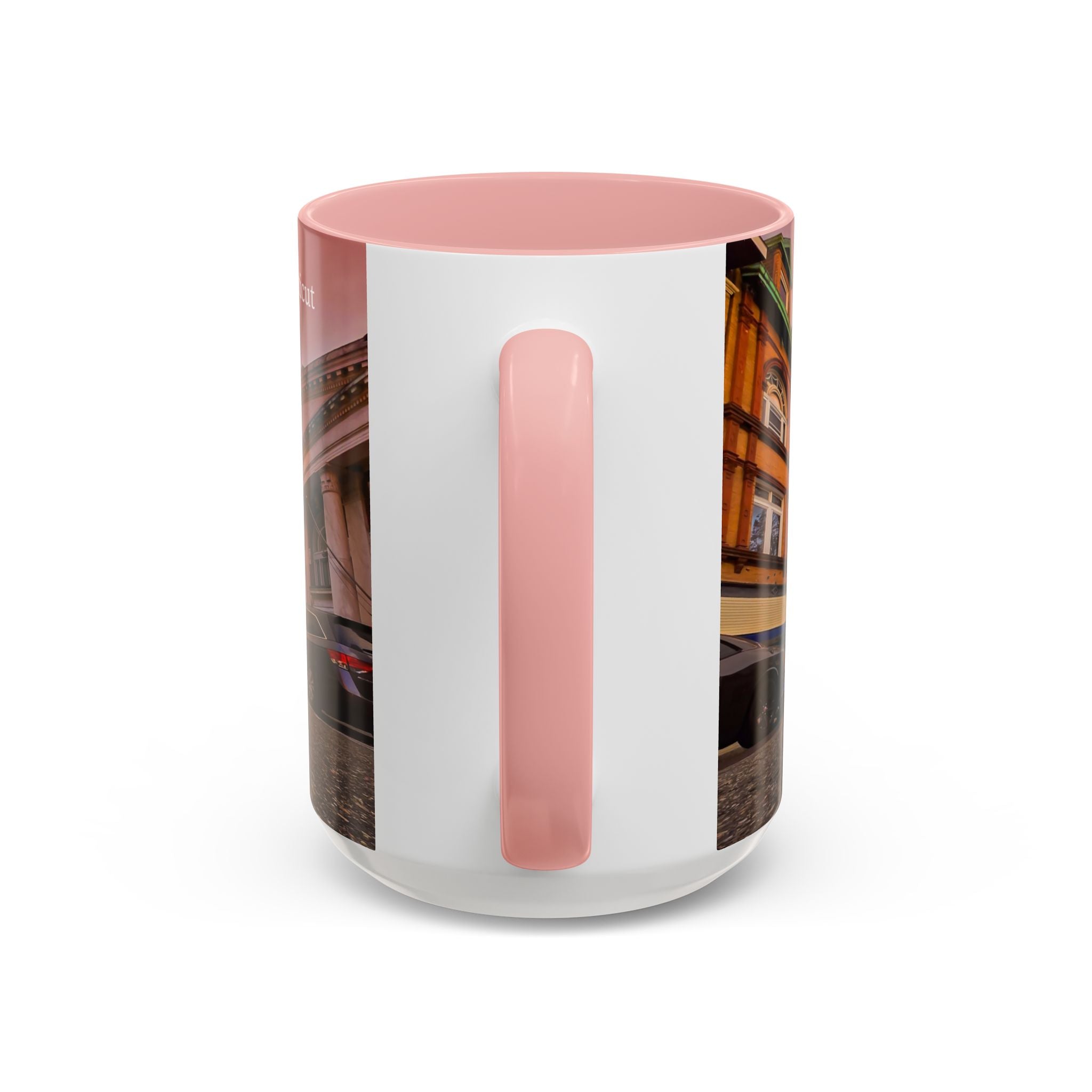 New London State Street Rainbow Coffee Mug — Scenic City Street Photo Accent Mug (11/15oz)