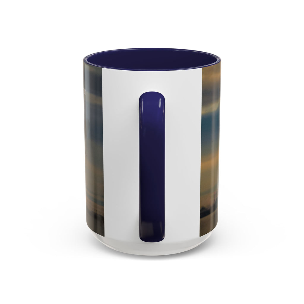 USCGC Eagle New London Seagull Sunset Accent Coffee Mug — Scenic Beach Bird Photography, 11/15oz