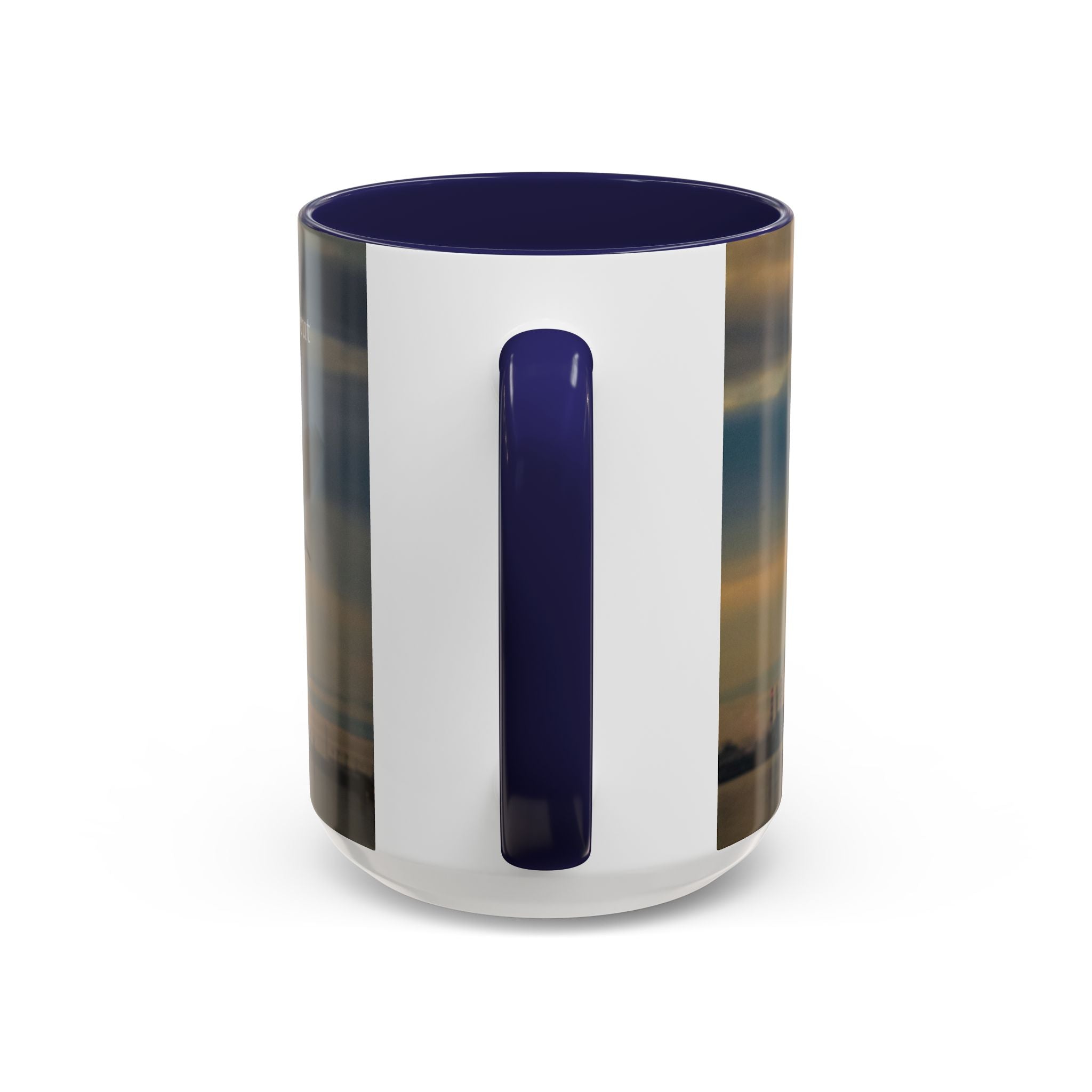 USCGC Eagle New London Seagull Sunset Accent Coffee Mug — Scenic Beach Bird Photography, 11/15oz