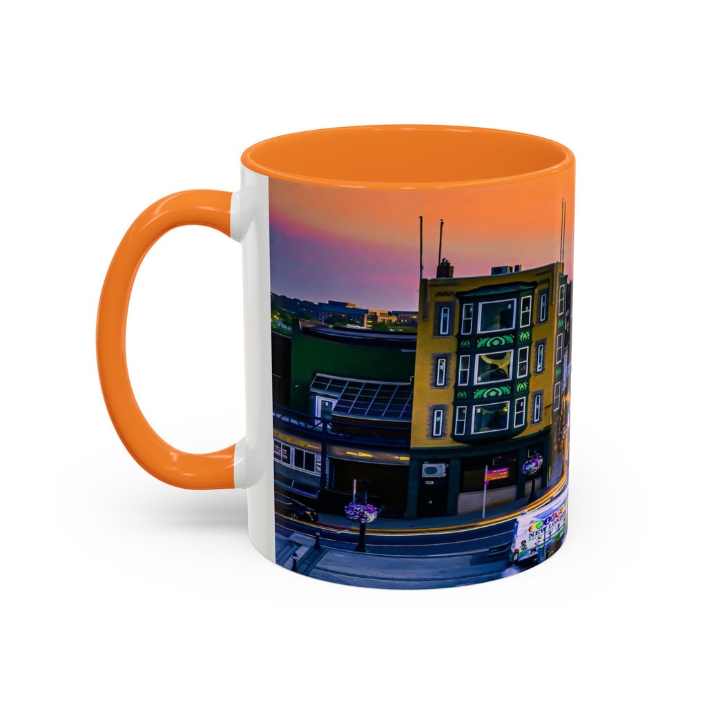 New London Soldiers & Sailors Monument Sunset Mug — Vibrant Downtown Photo Coffee Cup (11oz/15oz)