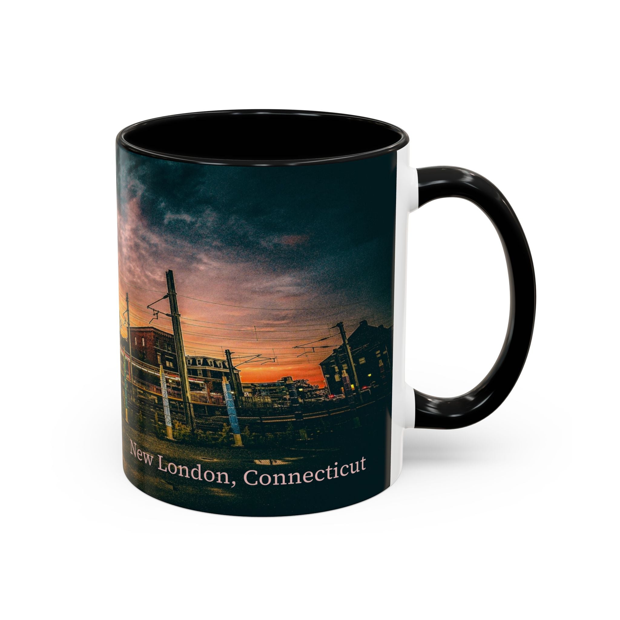 New London Connecticut Sunset Coffee Mug — Scenic Accent Mug