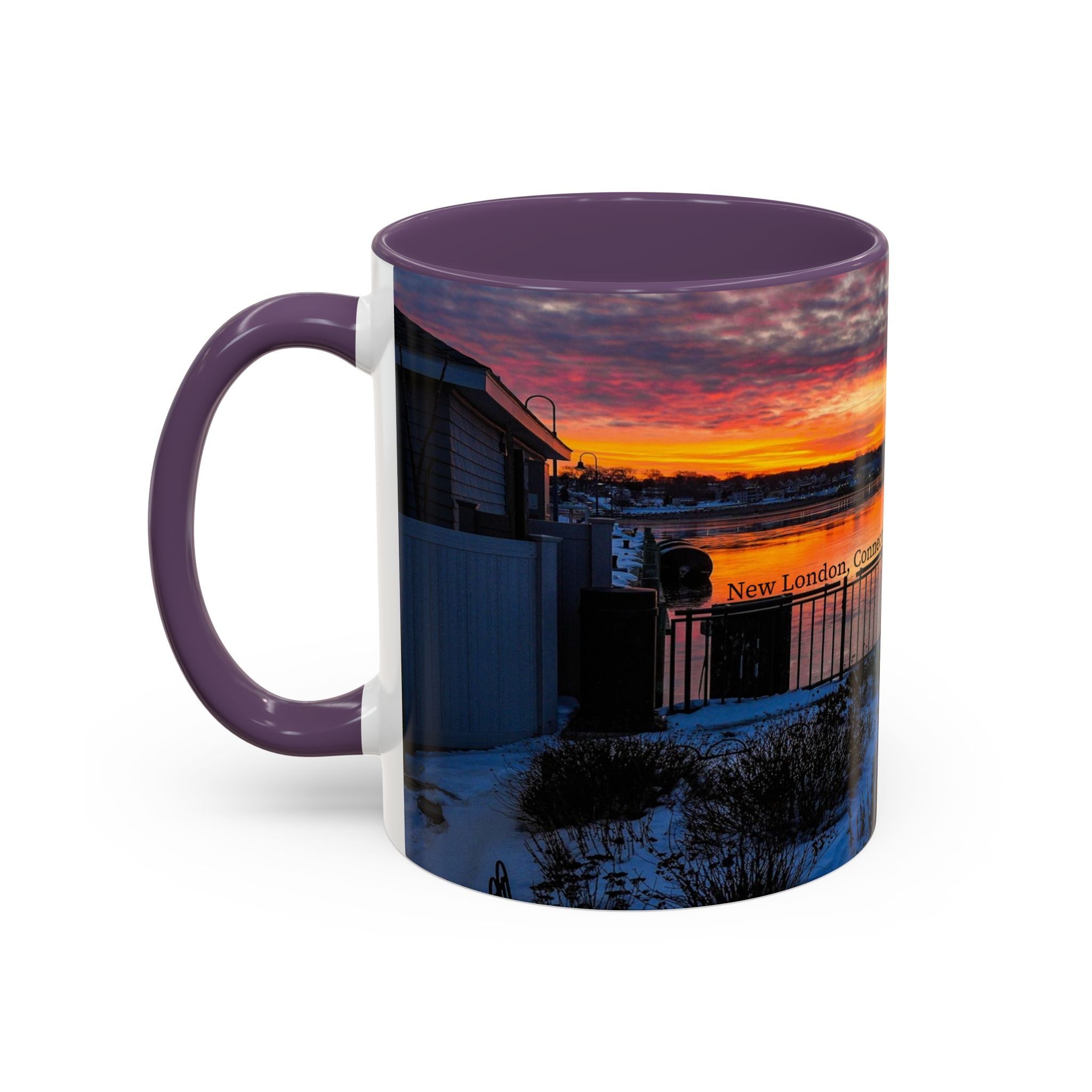 Eugene O'Neill Boy Statue New London Connecticut Sunrise Accent Coffee Mug