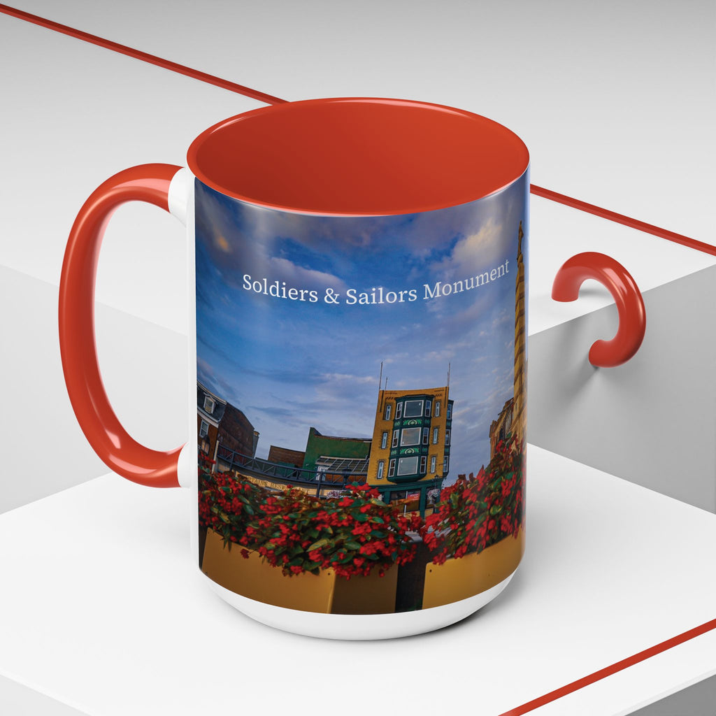 Soldiers & Sailors Monument - New London Coffee Mug — Scenic Downtown Landmark Travel Souvenir (11/15oz)
