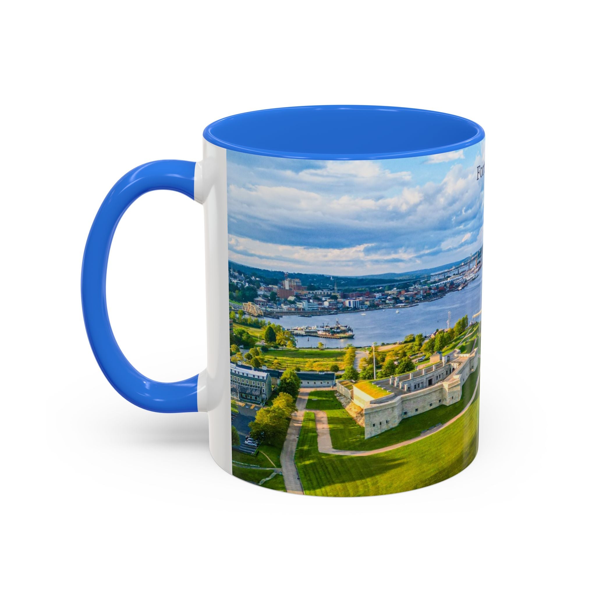 Fort Trumbull - New London, Connecticut Thames Rivers Mug – Scenic Waterfront Aerial Print (11oz & 15oz)