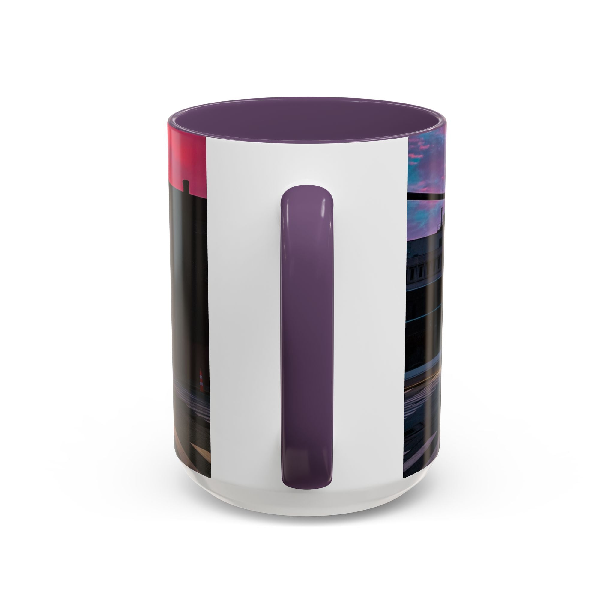 New London Eugene Oneil Sunrise Main Coffee Mug — Colorful Downtown Scenic Ceramic Mug (11oz/15oz)