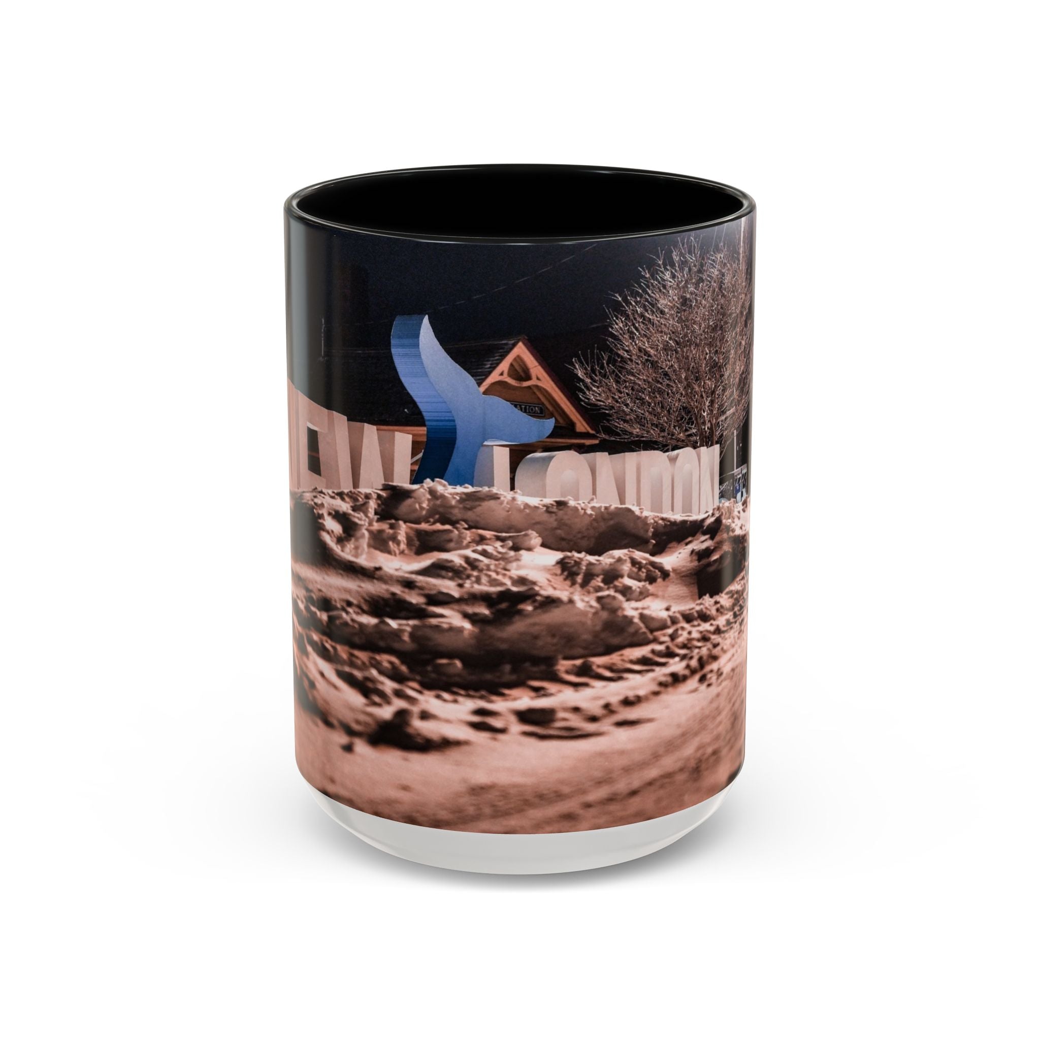 New London Whale Sign Accent Coffee Mug (11, 15oz)