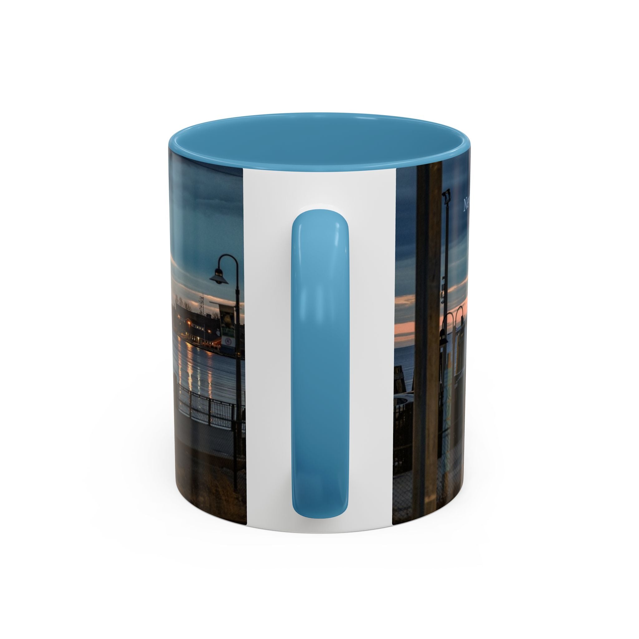 USCGC Eagle New London Connecticut Harbor Sunset Accent Coffee Mug — Scenic Waterfront Photo Mug (11/15oz)