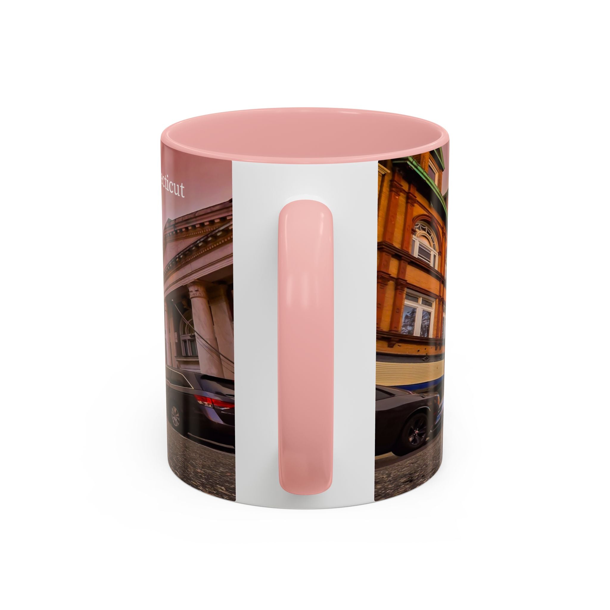 New London State Street Rainbow Coffee Mug — Scenic City Street Photo Accent Mug (11/15oz)