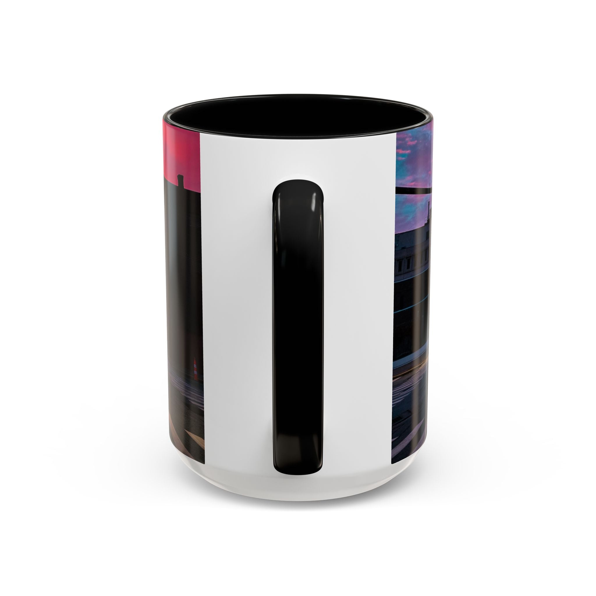 New London Eugene Oneil Sunrise Main Coffee Mug — Colorful Downtown Scenic Ceramic Mug (11oz/15oz)