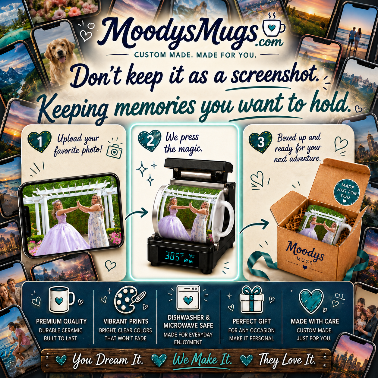 Custom Photo Mug – Personalized Mug with Your Photo, Logo, or Graphic